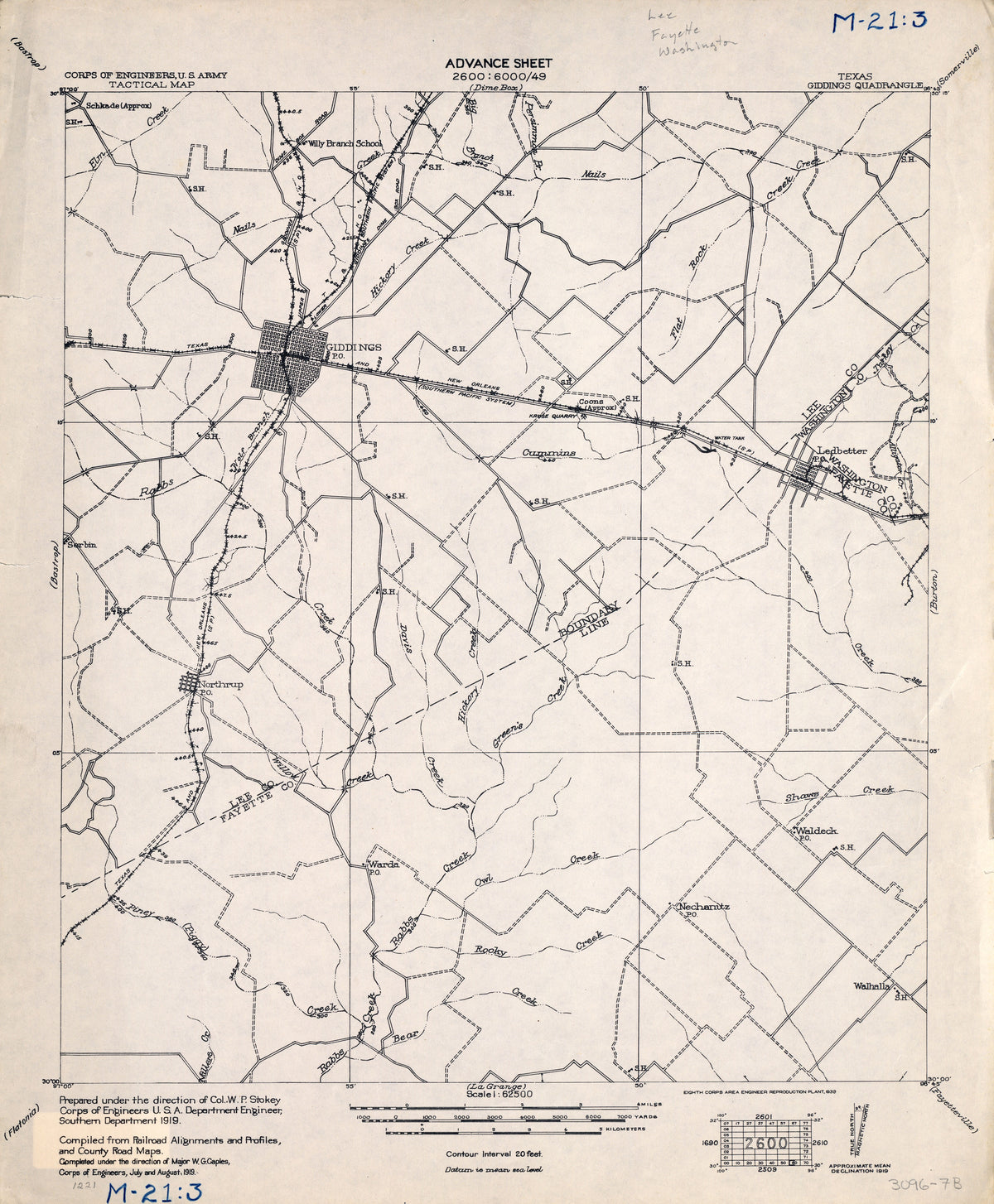 Giddings 1919, US Army Corps of Engineers