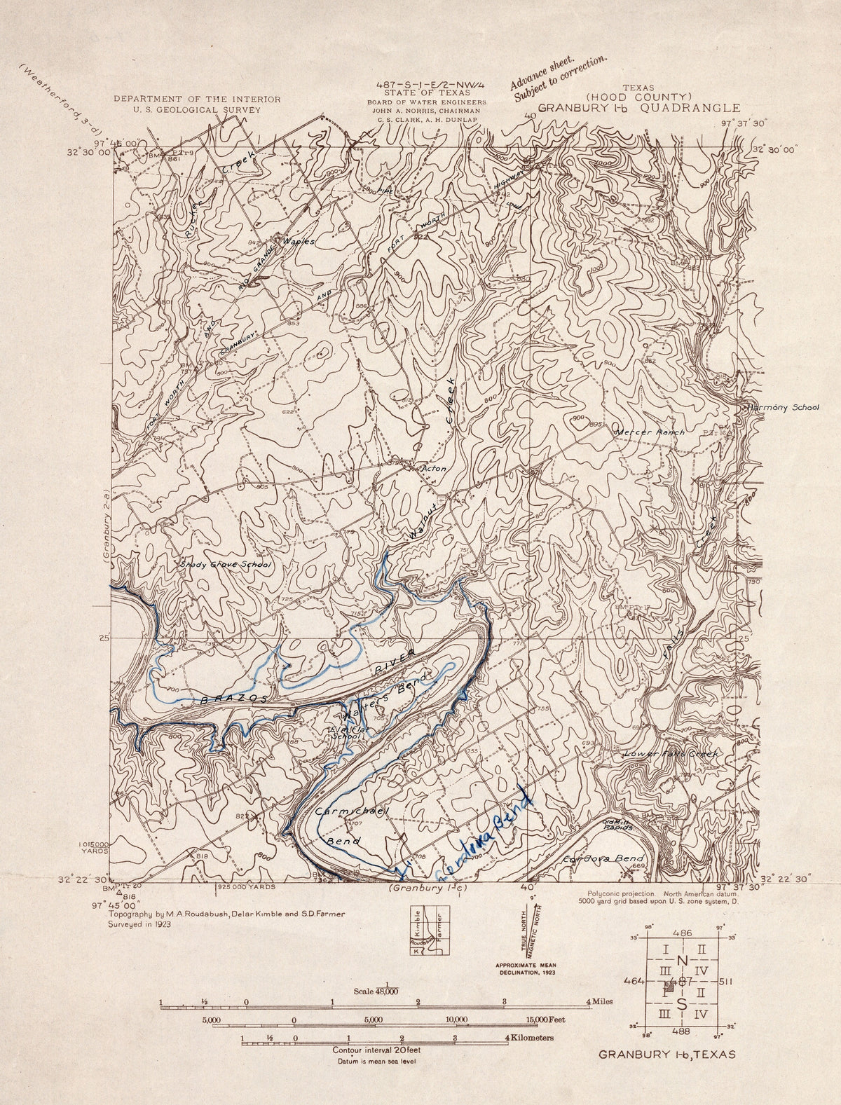 Granbury 1b 1923, USGS