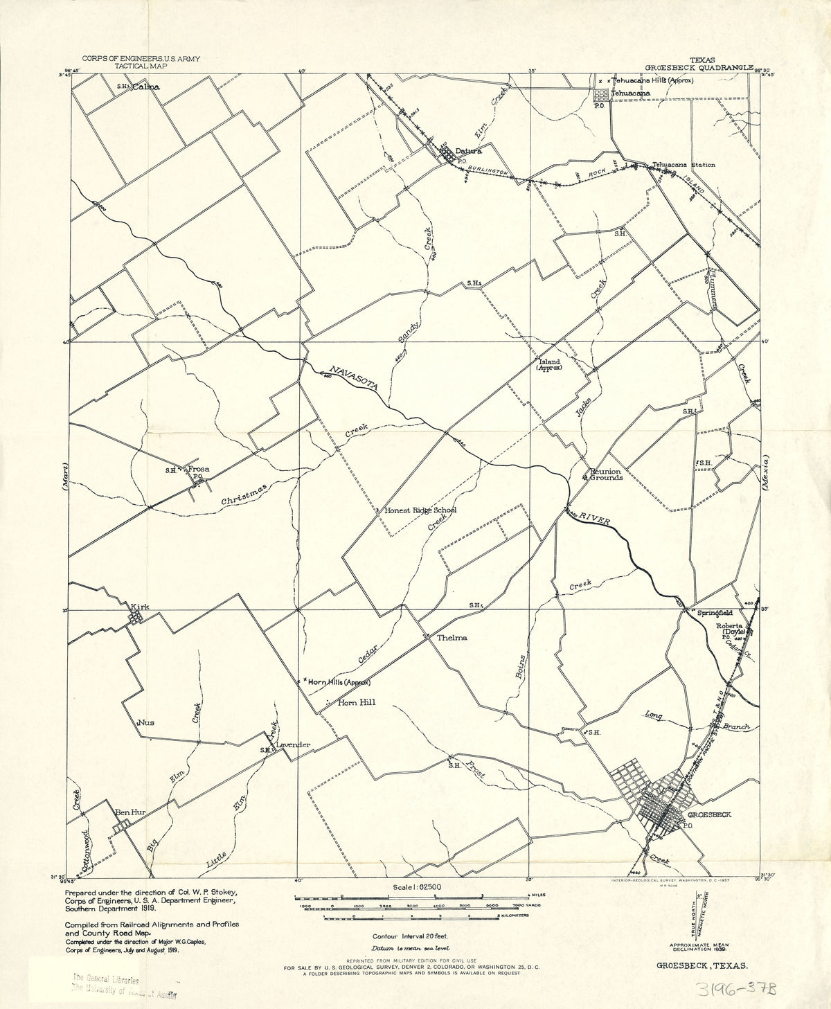 Groesbeck 1919, US Army Corps of Engineers