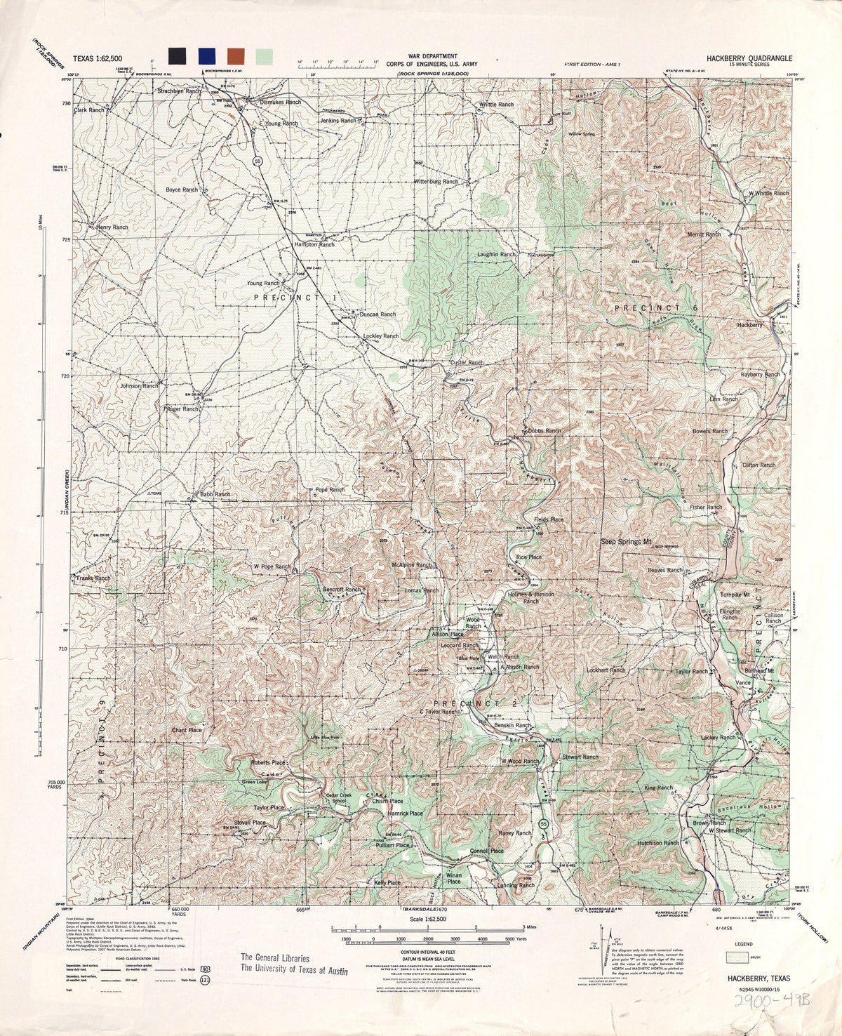Hackberry 1943, US Army Corps of Engineers