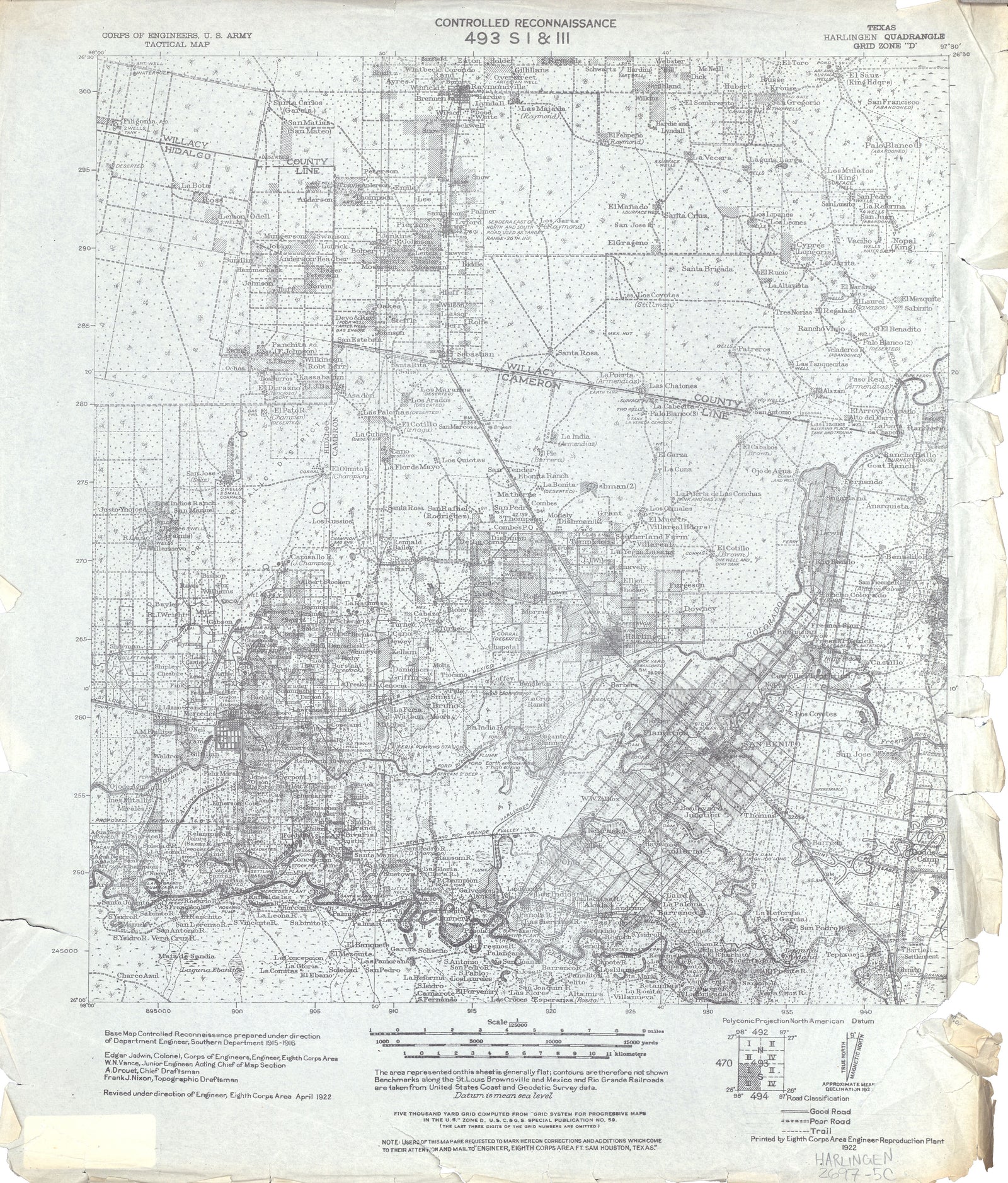 Harlingen 1922, US Army Corps of Engineers