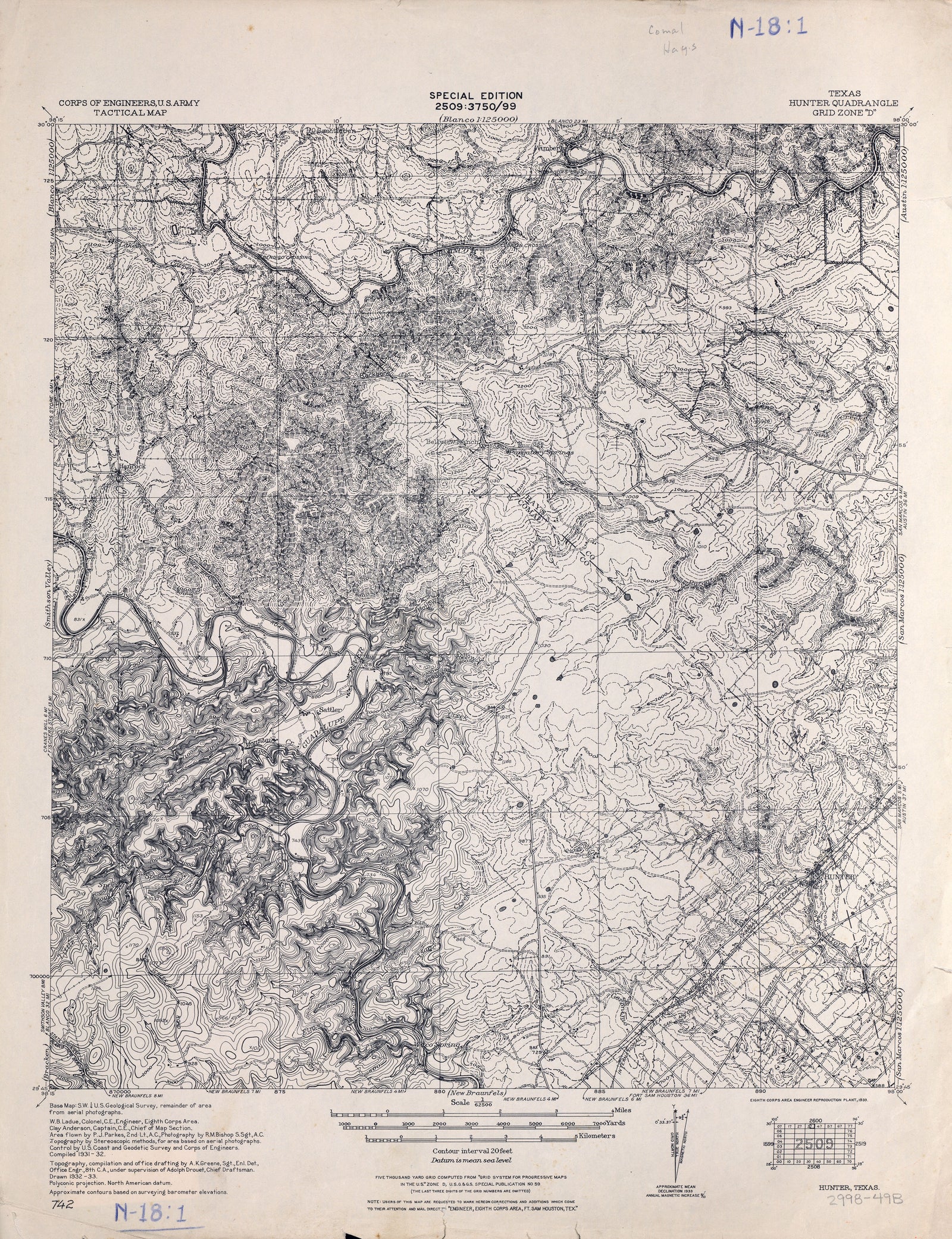 Hunter 1932, US Army Corps of Engineers