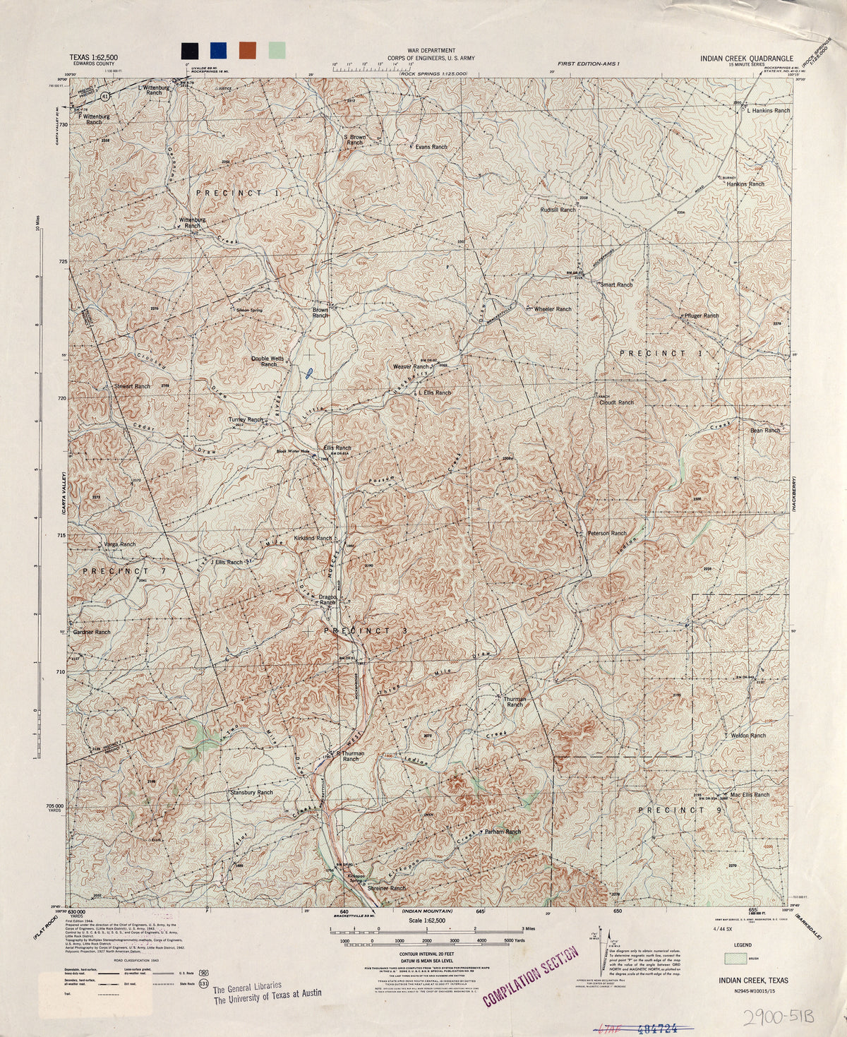Indian Creek 1943, US Army Corps of Engineers