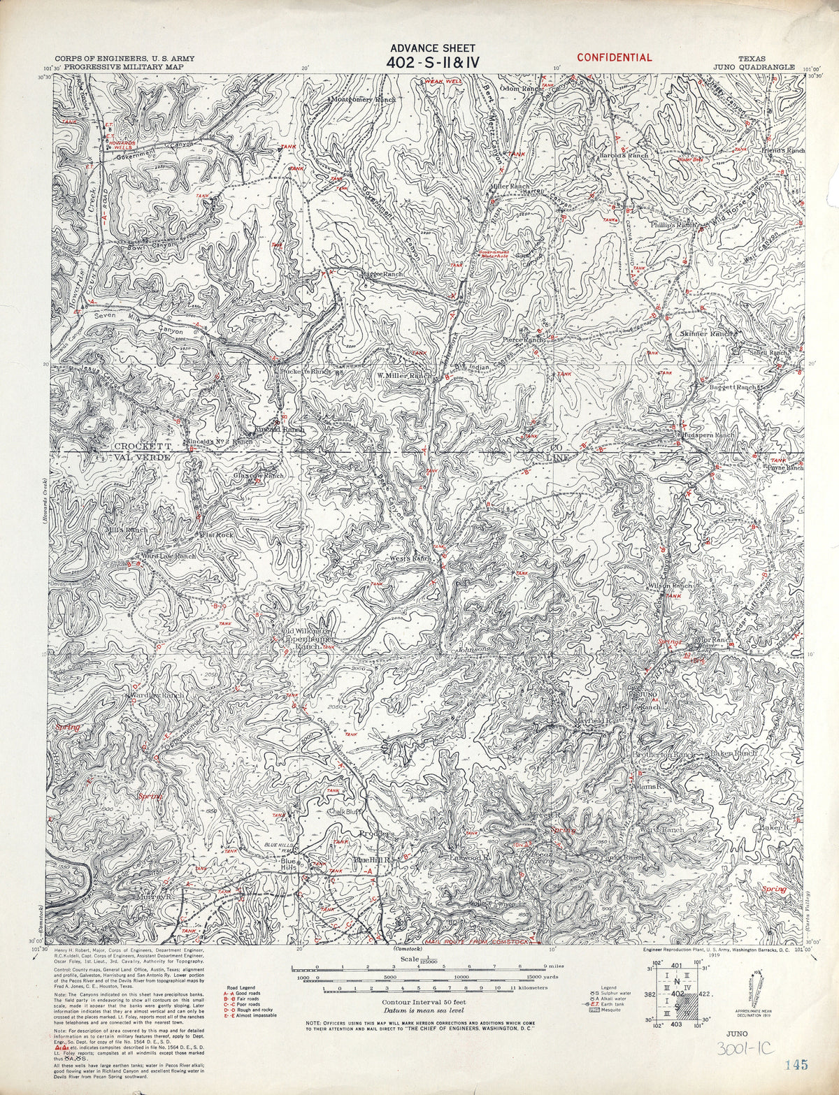 Juno 1919, US Army Corps of Engineers