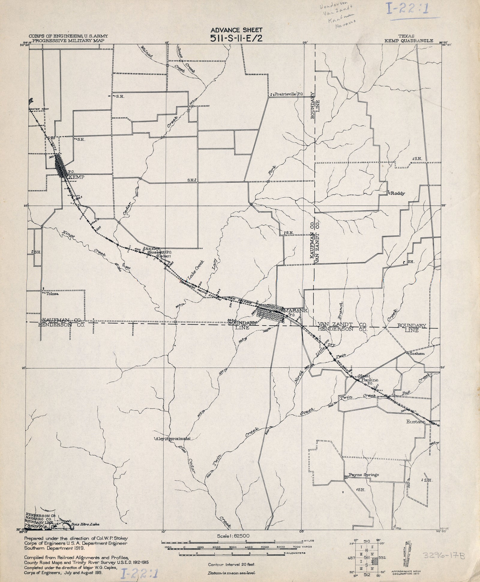 Kemp 1919, US Army Corps of Engineers