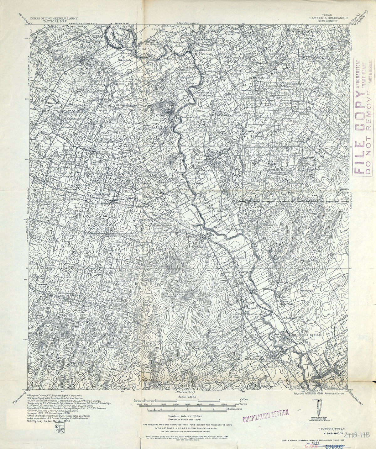 Lavernia 1942, US Army Corps of Engineers