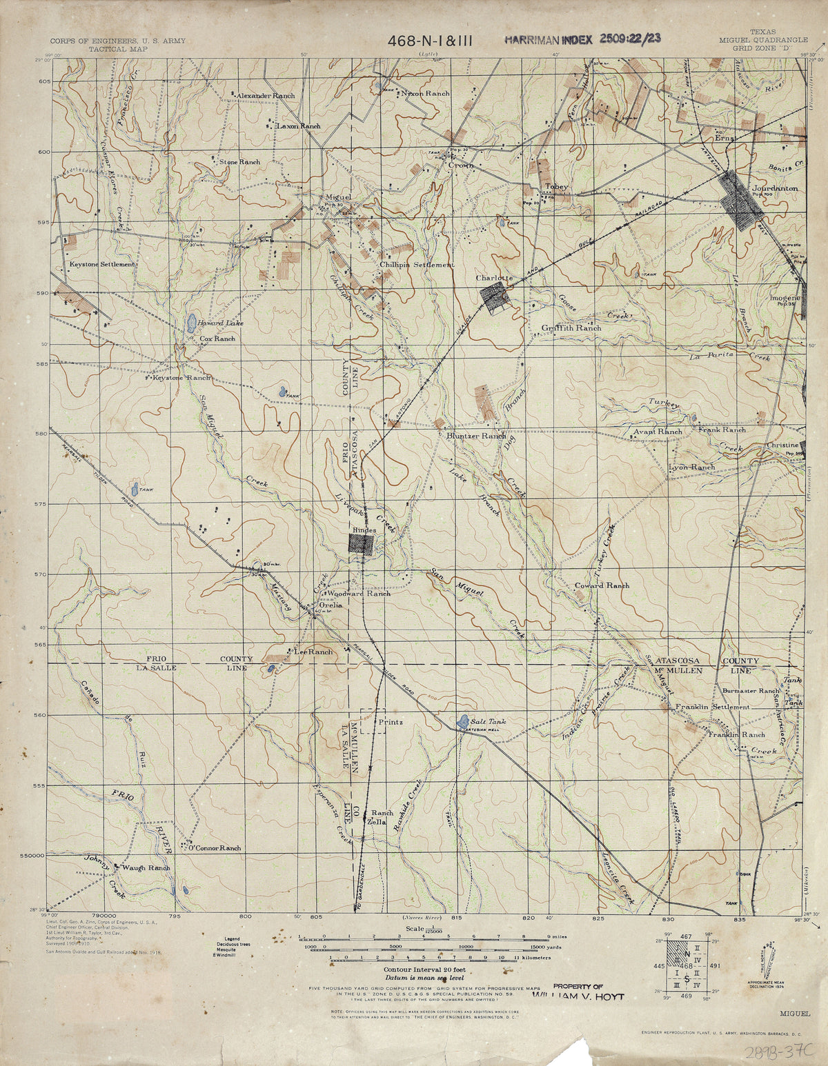 Miguel 1918, US Army Corps of Engineers