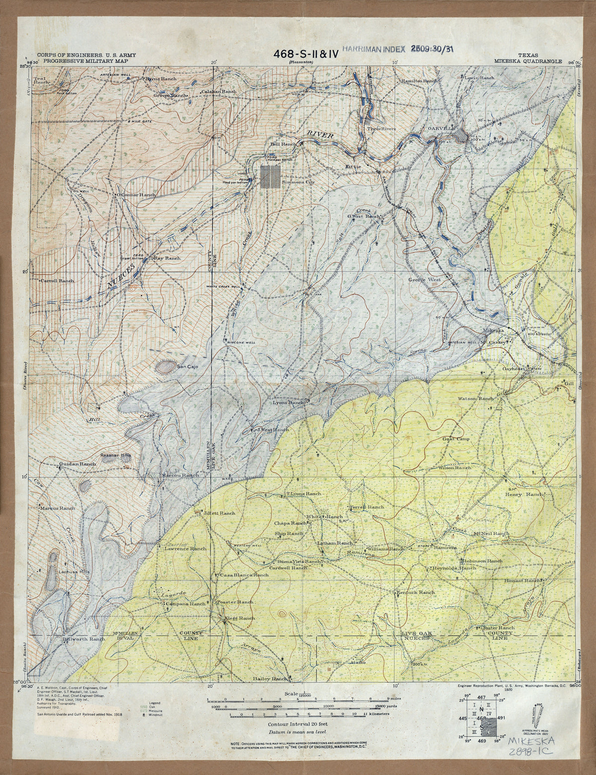 Mikeska 1918, US Army Corps of Engineers