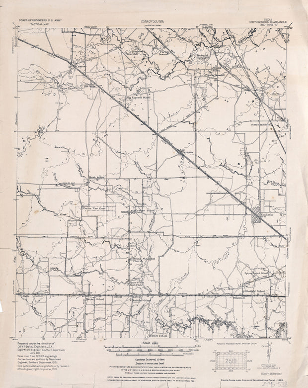 North Houston 1928, US Army Corps of Engineers