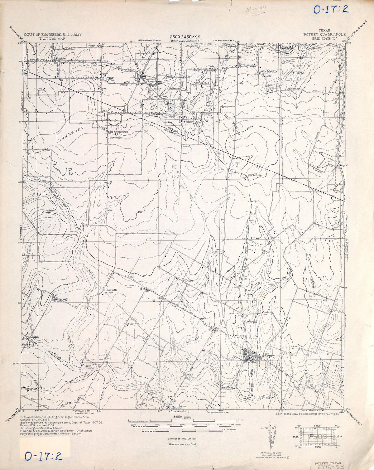 Poteet 1936, US Army Corps of Engineers