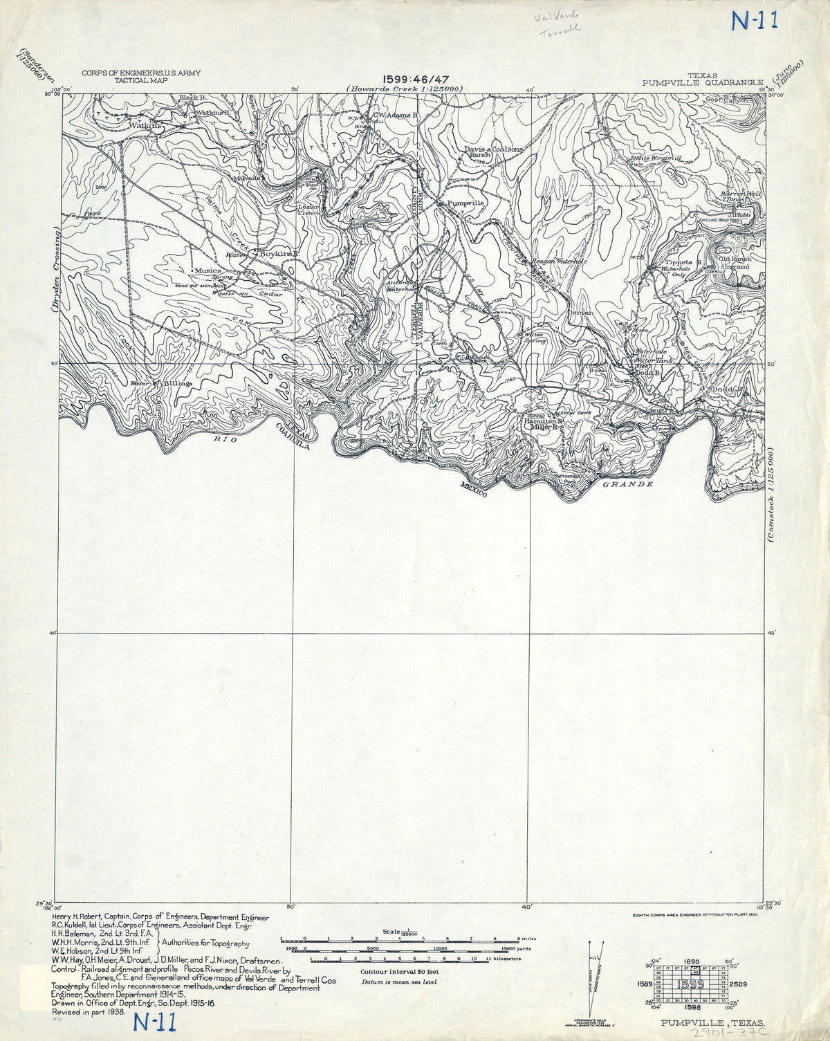 Pumpville 1938, US Army Corps of Engineers