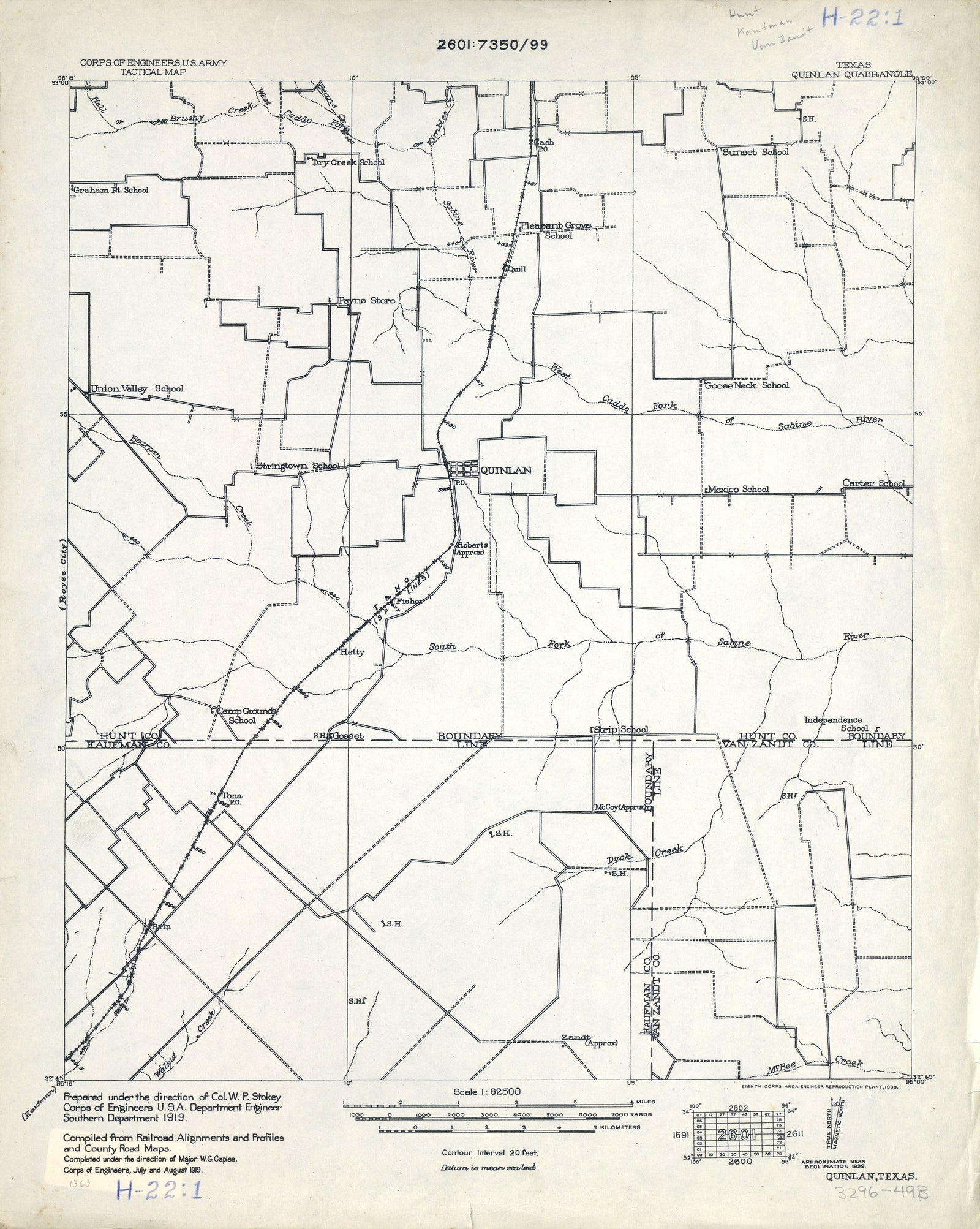 Quinlan 1919, US Army Corps of Engineers