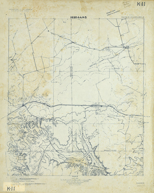 Upton County Texas historical topographic Map – Texas Map Store