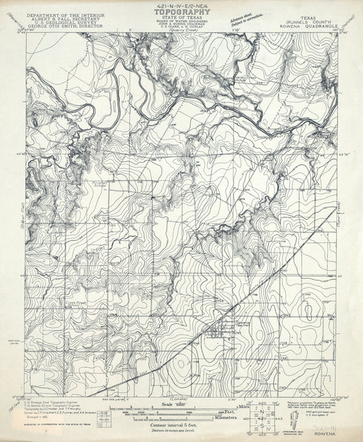 Rowena Tx Runnels County Texas historical topographic Map – Texas Map Store
