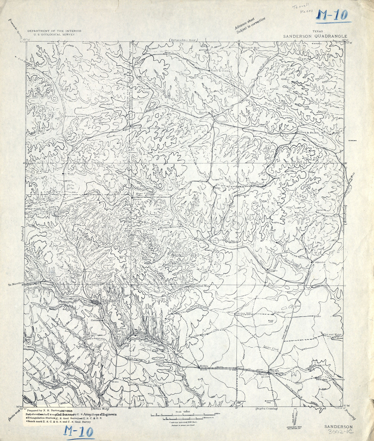 Sanderson 1928, US Army Corps of Engineers