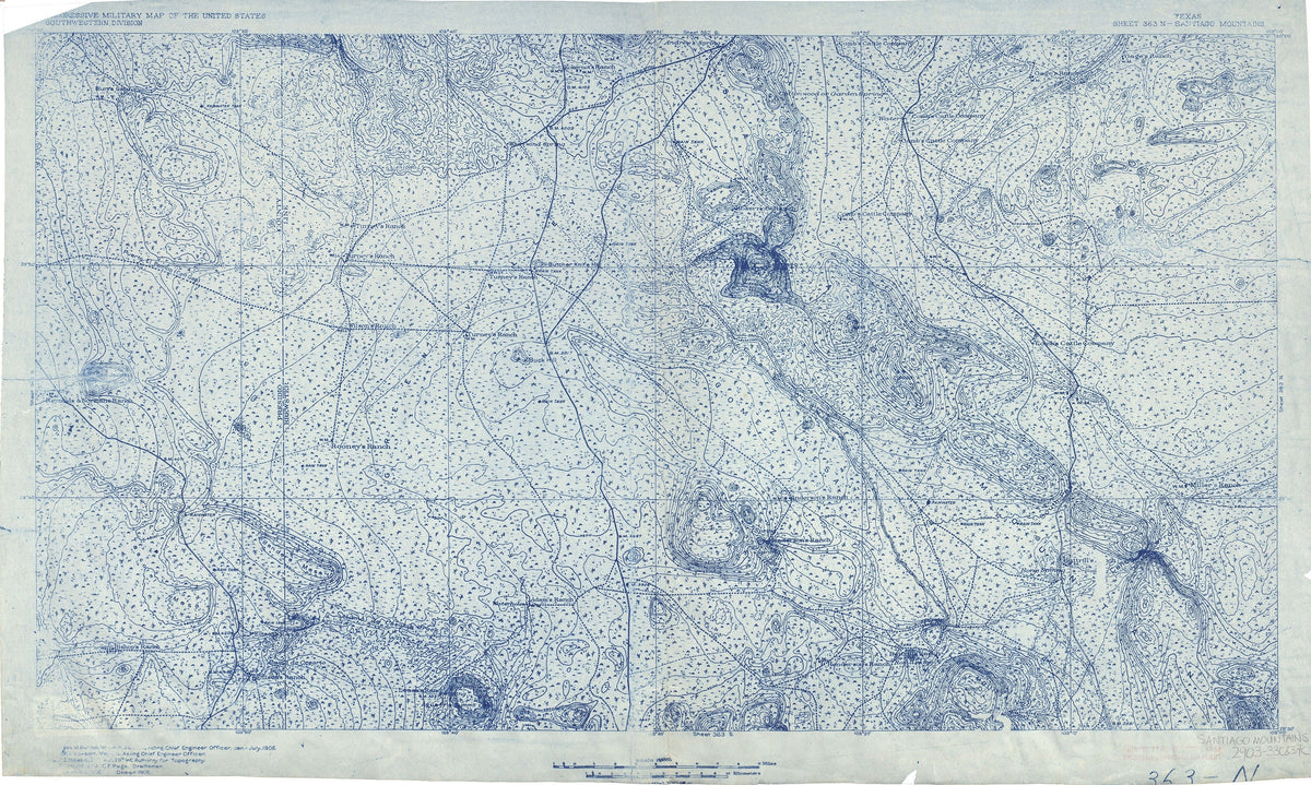 Santiago Mountains 1906, US Army Corps of Engineers