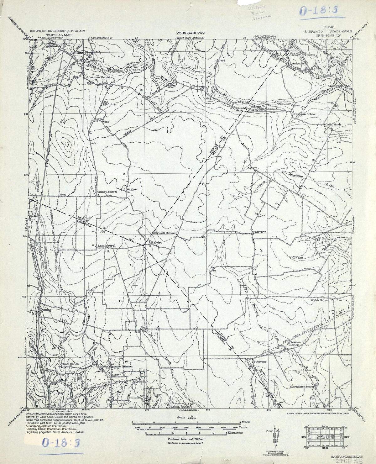 Saspamco 1936, US Army Corps of Engineers