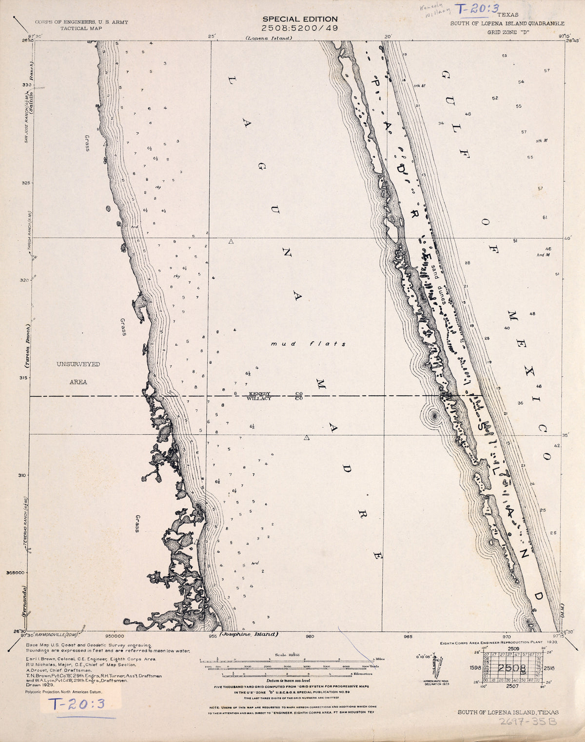 South of Lopena Island 1929, US Army Corps of Engineers