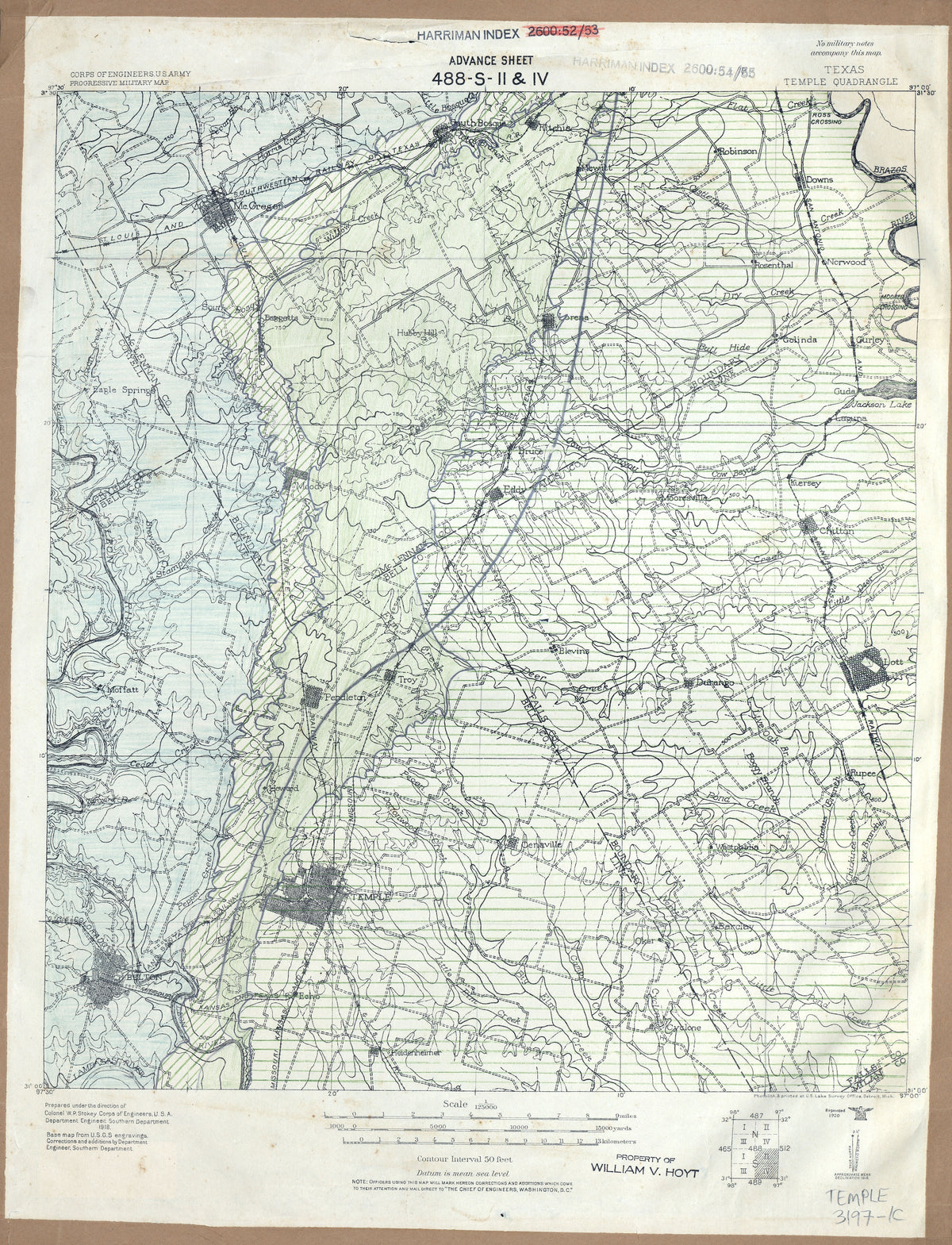 Temple 1918, US Army Corps of Engineers