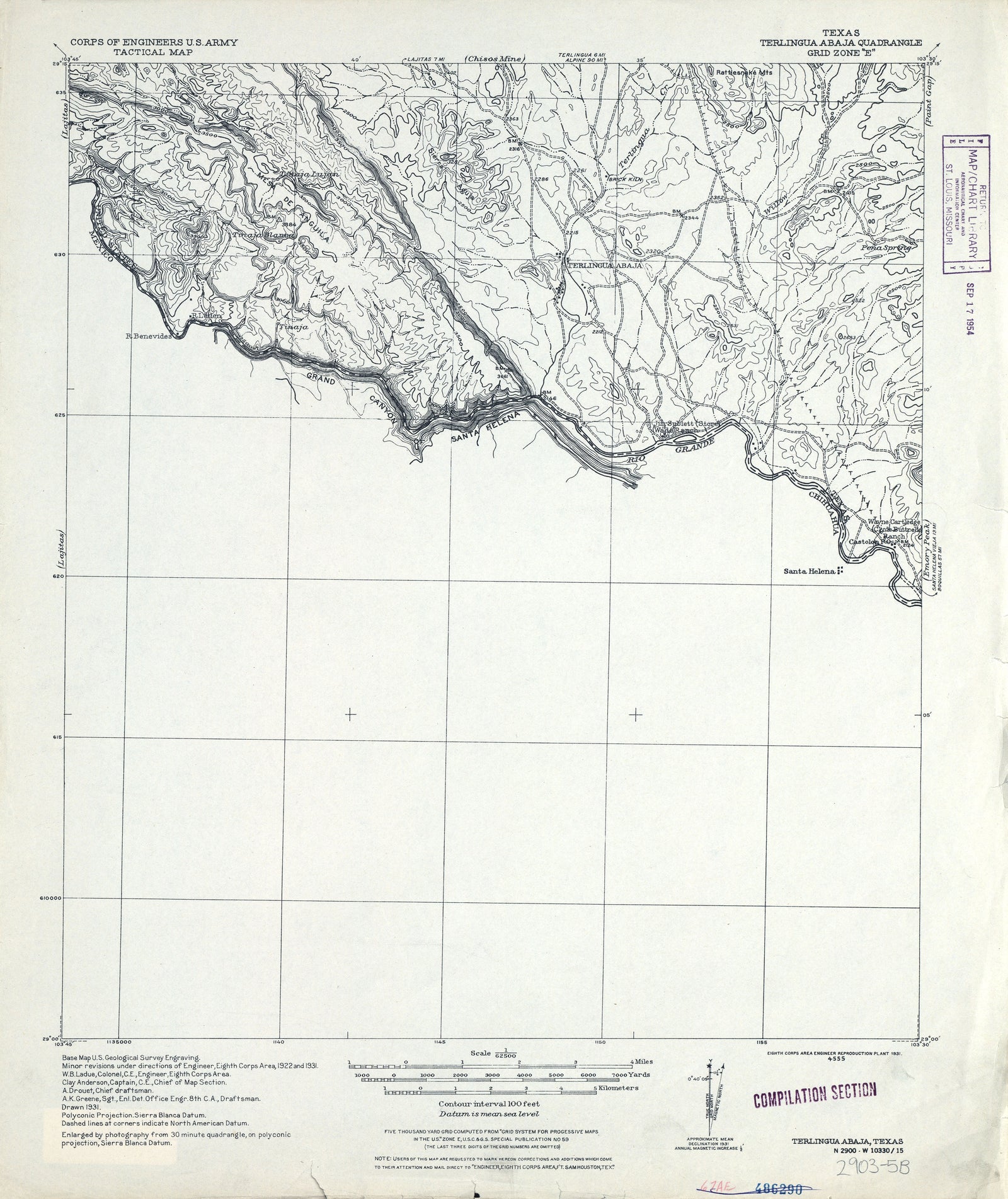Terlingua Abaja 1931, US Army Corps of Engineers