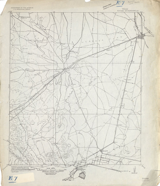 Toyah 1928, USGS