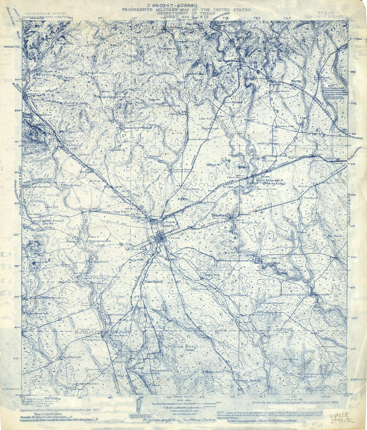 Uvalde 1922, US Army Corps of Engineers