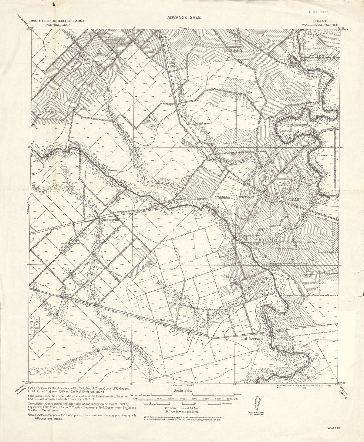 Wallis 1919, US Army Corps of Engineers