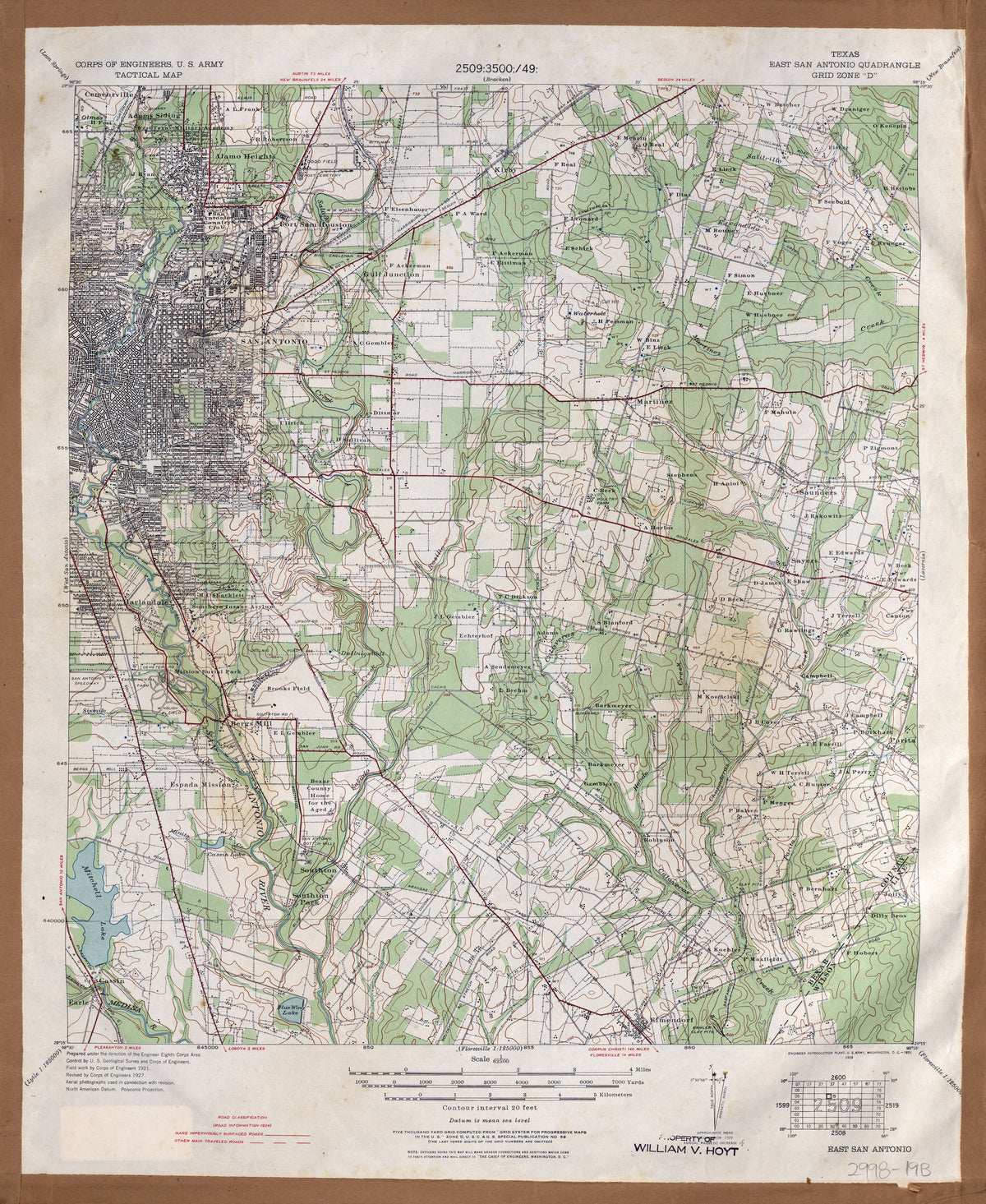 East San Antonio 1927, US Army Corps of Engineers