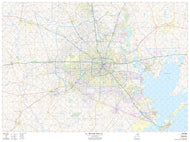 Houston Regional Wall Map by Map Sherpa