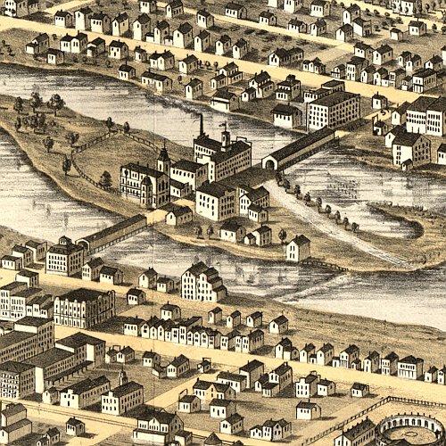 Aurora, Illinois by A. Ruger, 1867