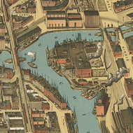 Bird's-eye-view of the business district of Chicago, 1898