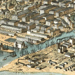 Chicago in 1868 from Schiller Street north side to 12th Street south side by A. Ruger