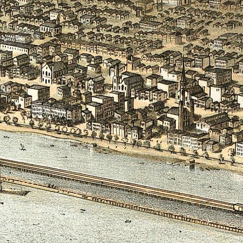 Chicago in 1868 from Schiller Street north side to 12th Street south side by A. Ruger