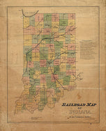 Railroad Map of Indiana, by Col. Thomas A. Morris, 1850