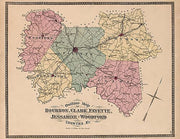 Bourbon, Clark, Fayette, Jessamine and Woodford Counties, Kentucky by Beers and Company, 1877