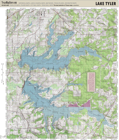 Lake Tyler Texas fishing map – Tagged Fishing Maps. Fishing Maps