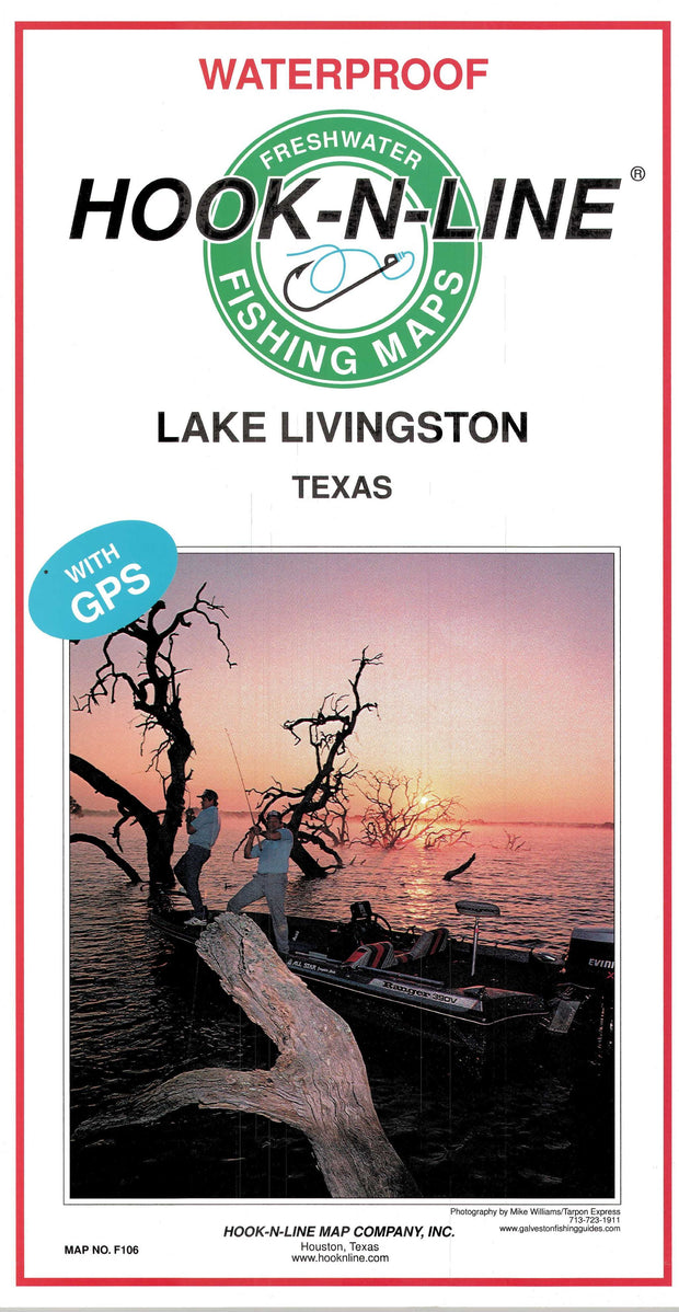 Lake Livingston Fishing Map by Hook-N-Line