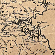 A Map of 100 miles round Boston, 1775