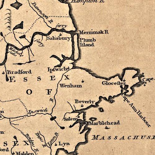 A Map of 100 miles round Boston, 1775