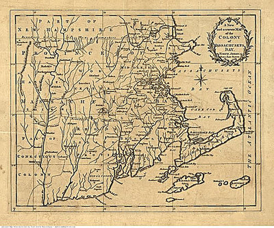 A new and accurate map of the colony of Massachusets [sic] Bay, 1780