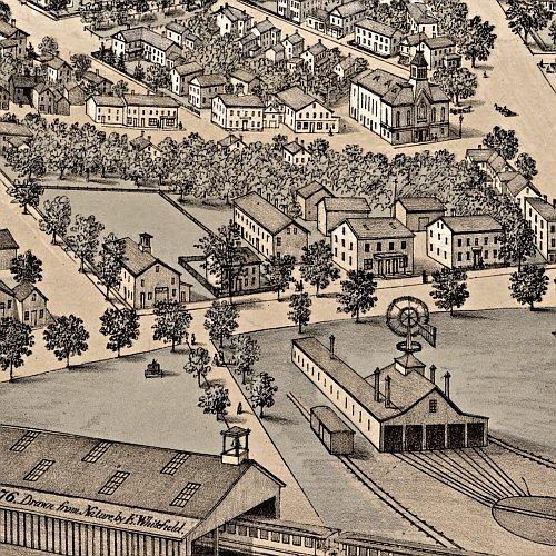 Dedham, Mass. by E. Whitefield, 1876