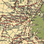 Map of the electric railways of the state of Massachusetts accompanying the report of the railroad commissioners by Geo. H. Walker & Co., 1899