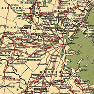 Map of the electric railways of the state of Massachusetts accompanying the report of the railroad commissioners by Geo. H. Walker & Co., 1899