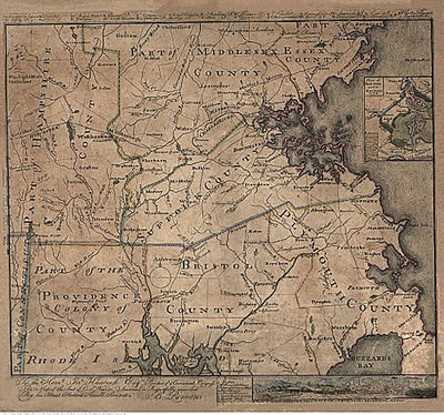 Massachusetts by Bernard Romans, 1775