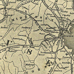 Massachusetts, CT, RI, and parts of NH & NY by Archibald Kennedy, 1846