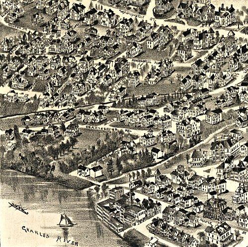 Newton, Massachusetts, Wards 1 and 7 by O.H. Bailey & Co., 1897