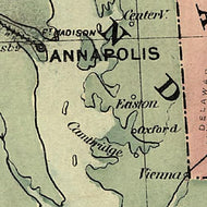 A new military map of the seat of war by J.H. Higginson, 1861