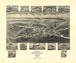 Birds eye view of Rising Sun, Maryland, 1907