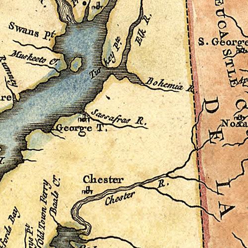 Carte de la Virginie et du Maryland, 1757