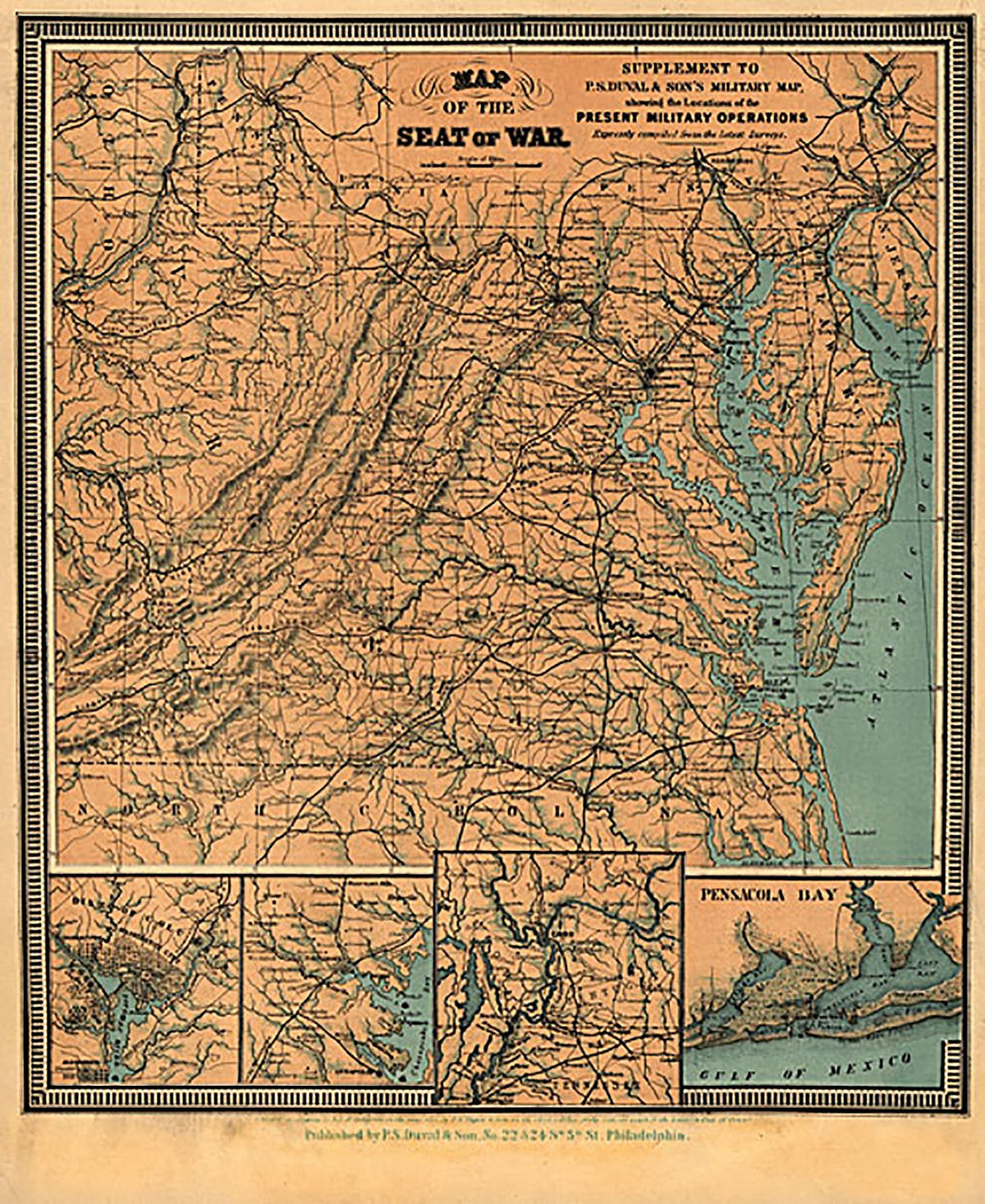 Map of the seat of war, 1861